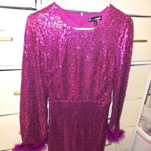 Crystal Doll Fuchsia Sequin Dress